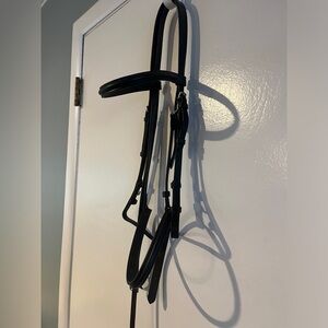 Rolled Leather Schooling Bridle - standard horse size - no markers mark